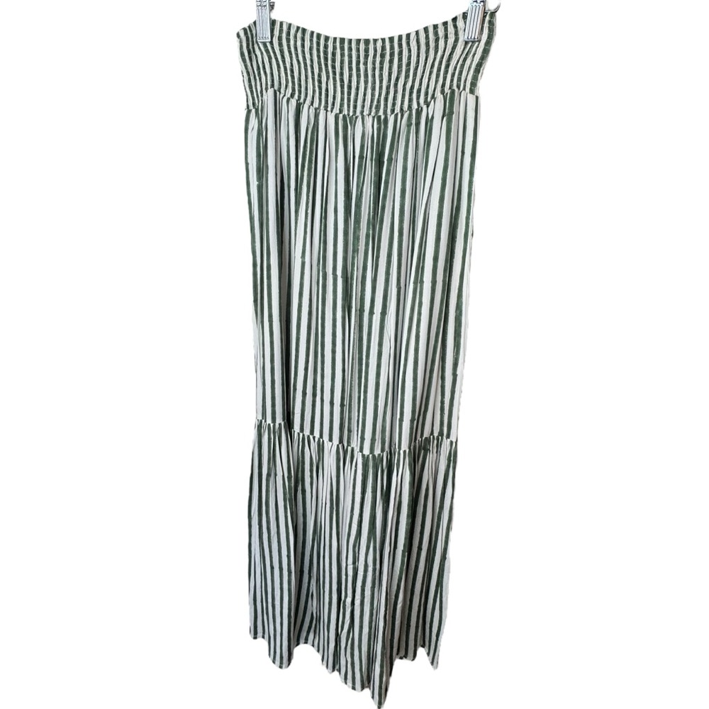 Emerson Fry NEW Juniper Green Stripe Linen Paper Bag Belted Trouser Pant M/L - Picture 7 of 12